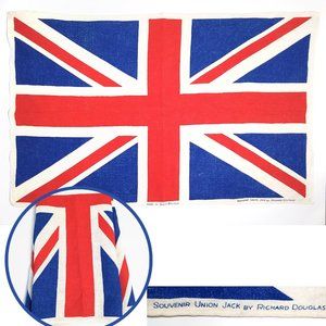 Irish Linen TEA TOWEL Souvenir Union Jack UK Flag Richard Douglas Great Britain